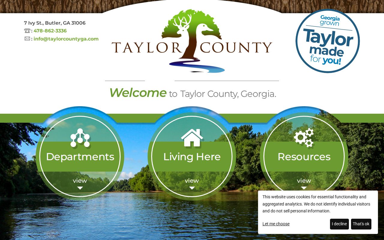 Taylor County court docket information on the official county website