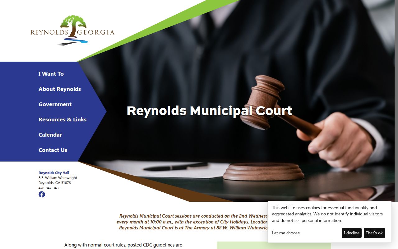 Reynolds court docket and Municipal Court information
